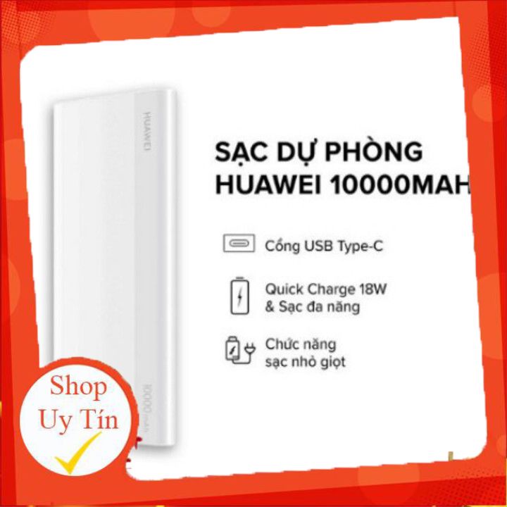 🔥Mới full box) 🔥 Sạc dự phòng Huawei 10000mAh sạc nhanh 18w CP11QC