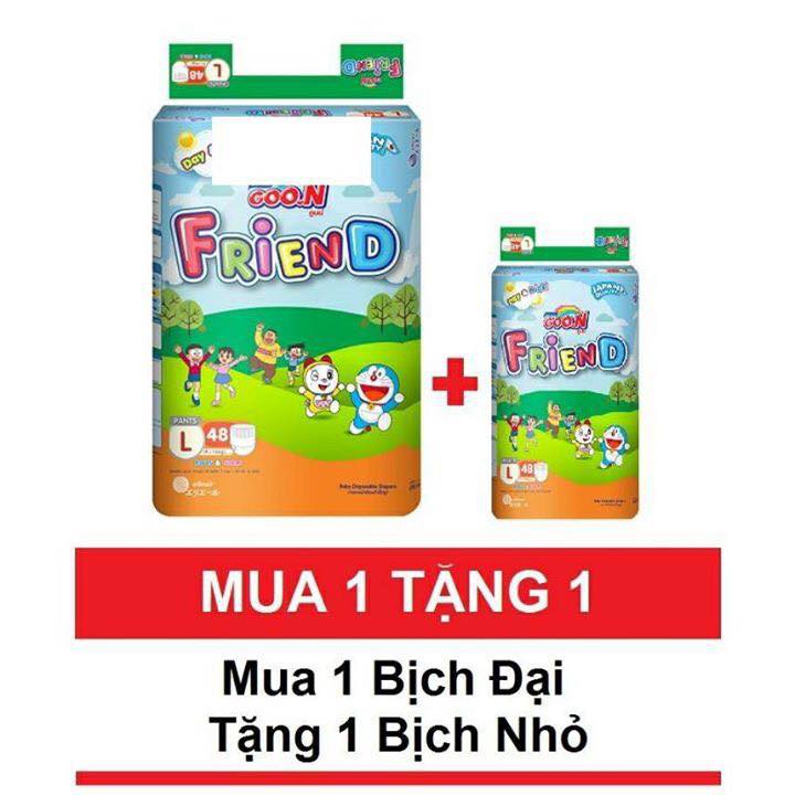 THÊM 5 MIẾNG - Bìm/tã quần GOO.N FRIEND size S62/M54/L46/XL40/XXL34