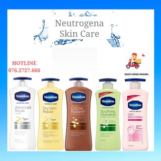 [ĐỦ MÙI] Sữa Dưỡng Thể Toàn Thân VASELINE Body Lotion (725ml)