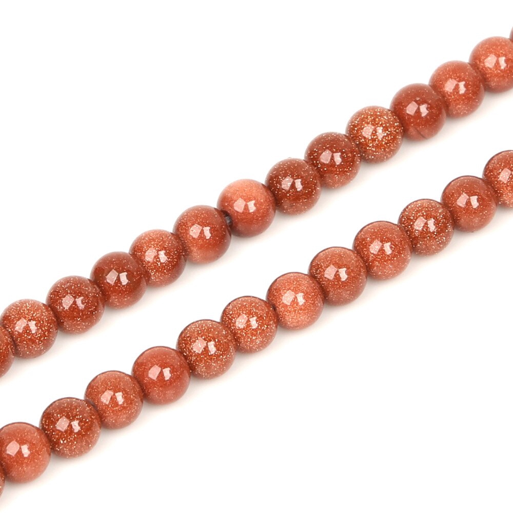 Chuỗi hạt đá tròn lỗ xỏ lớn 4/ 6/ 8/ 10mm dành cho làm đồ trang sức thủ công DIY