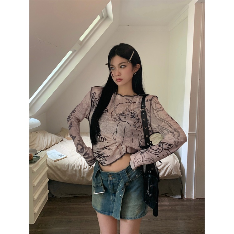 Áo Thun Dài Tay Chống Nắng Form Rộng Phong Cách Hàn Quốc Dành Cho Nữ