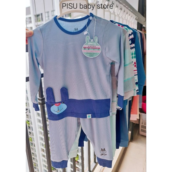 Lil little love - Bộ dài tay điều hòa thu đông vải tăm cho bé 9m-4y