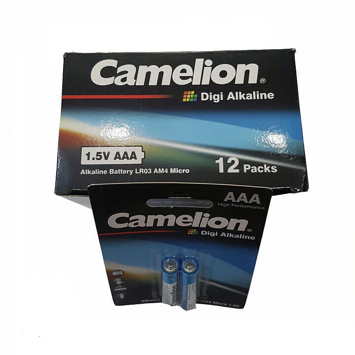 Pin AAA Camelion Alkaline Kiềm vỉ 2 viên hộp 12 vỉ