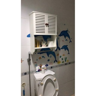 Kệ Trang Trí Gỗ Composite Loại Lớn TỦ TREO NHÀ TẮM MIDI