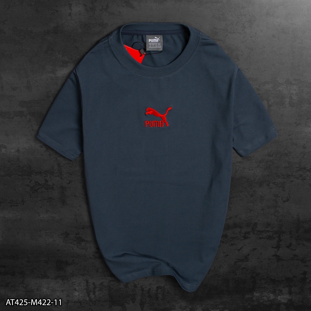 Áo thun P.U.M.A 100% Cotton AT425 thêu logo nổi - áo thun nam VNXK