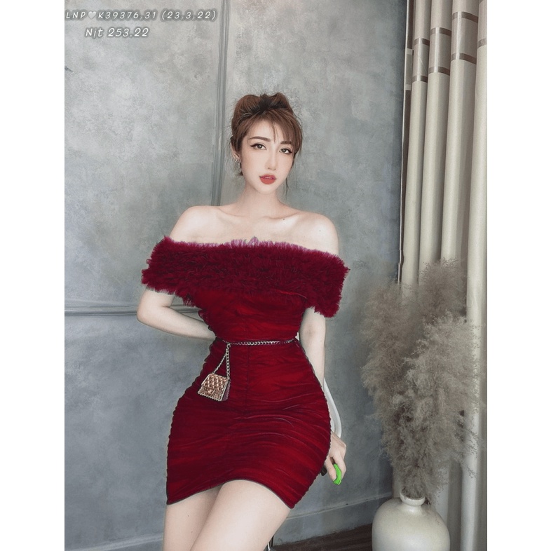 ĐẦM BODY LƯỚI TRỄ VAI KHOE TRỌN BODY NÓNG BỎNG ĐI VŨ TRƯỜNG CHƠI BAR SIU HOT PU