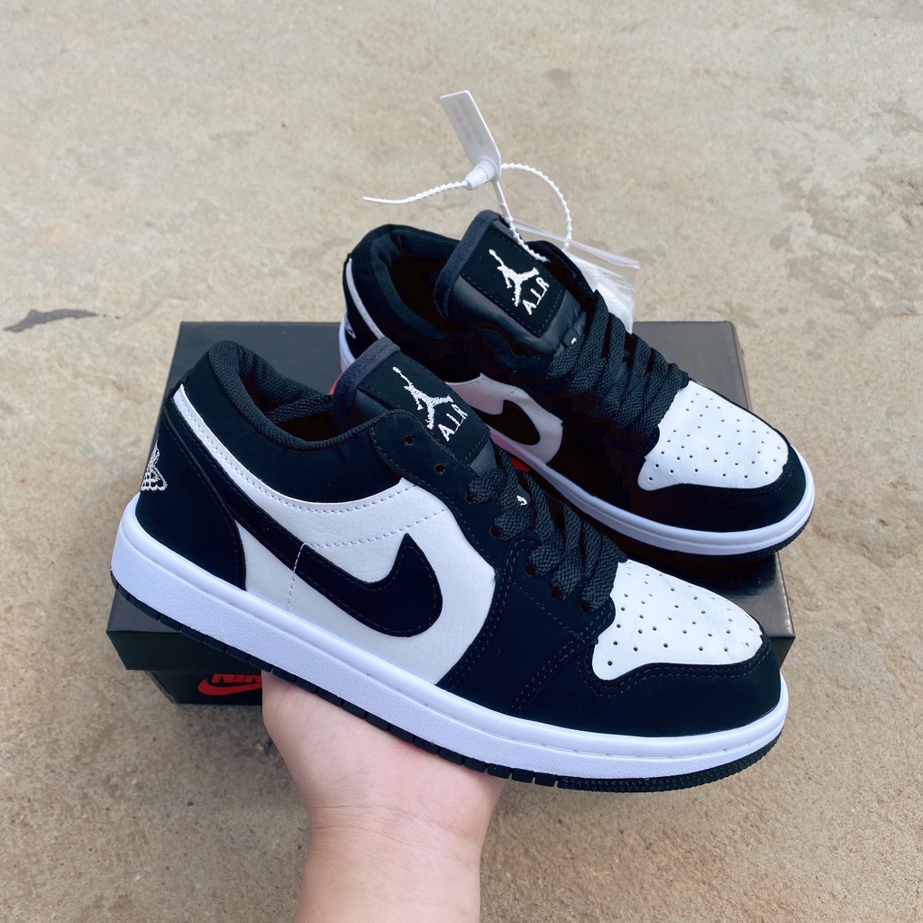Giày 𝐉𝐨𝐫𝐝𝐚𝐧 1 low panda đen trắng, Giày JD1 low panda cổ thấp bản đẹp đầy đủ bill box