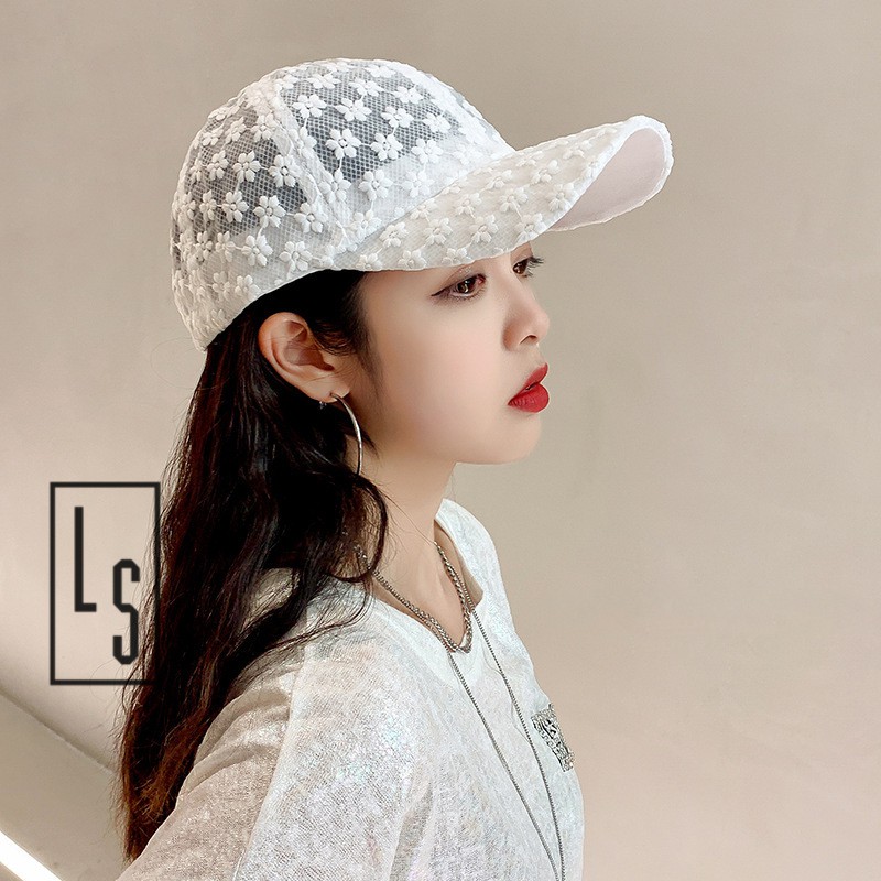 Mũ Ren Hoa Cúc - Nón Lưỡi Trai Thêu Ren Cúc Họa Mi HotTrend