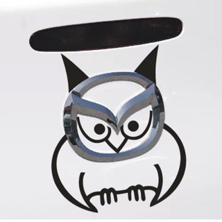 Miếng dán hình Cú mèo trang trí logo xe Mazda