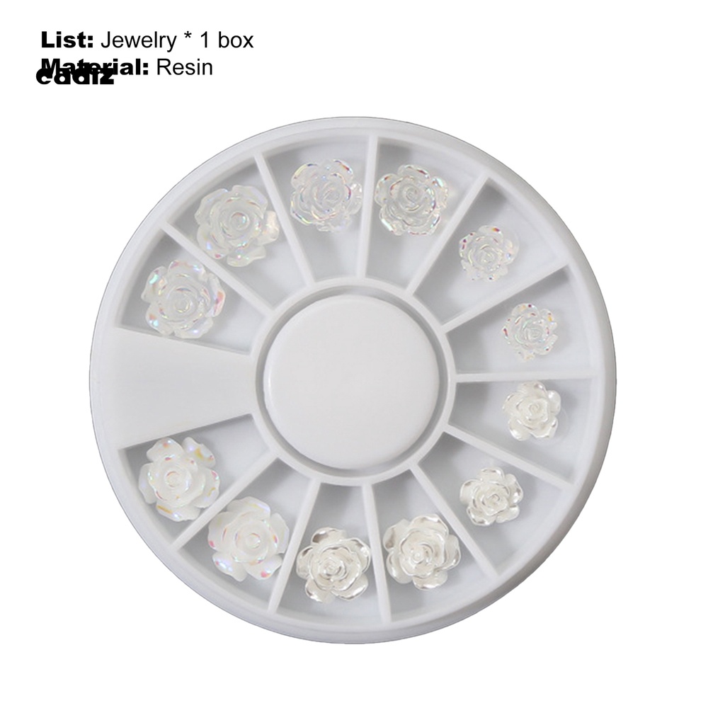 [Hàng mới về] Hộp phụ kiện hoa 3D trang trí móng tay nhiều màu sắc xinh xắn