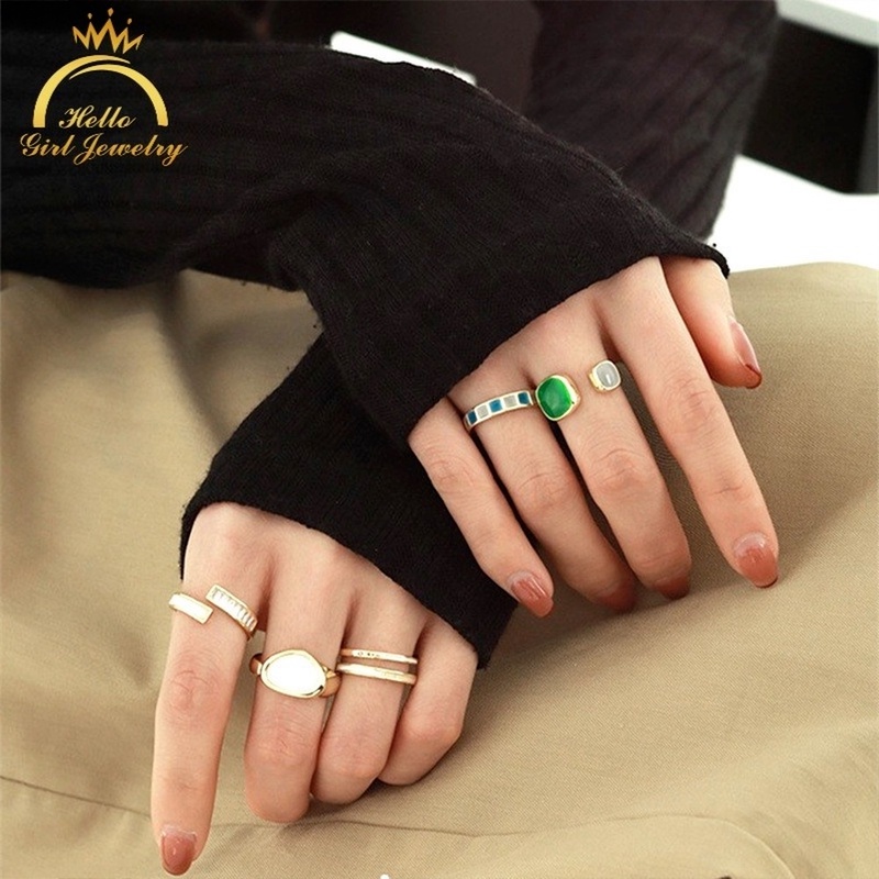 Nhẫn hở Ahellogirl đơn giản cá tính thời trang phong cách Hàn Quốc cho nữ