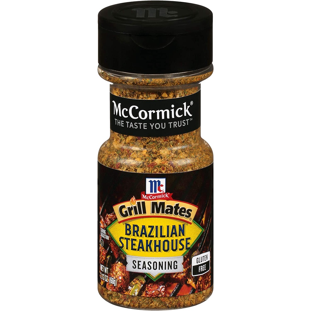 GIA VỊ ĂN KIÊNG VỊ THỊT BÒ BRAZILIAN McCormick Grill Mates Steakhouse Seasoning, 60g (2.12 oz)