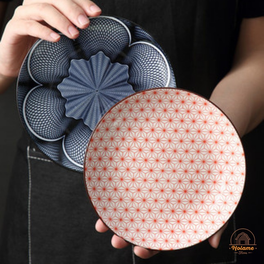 Đĩa gốm, đĩa sứ phong cách Nhật Bản 16cm – đồ dùng bàn ăn sang trọng & decor | BigBuy360 - bigbuy360.vn