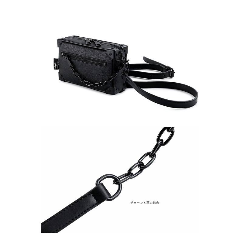 Túi Đeo Chéo Nam kari Thời Trang Punstore Phong Cách Cá Tính Nhỏ Gọn Màu Đen Đẹp chất Liệu Bền Bỉ