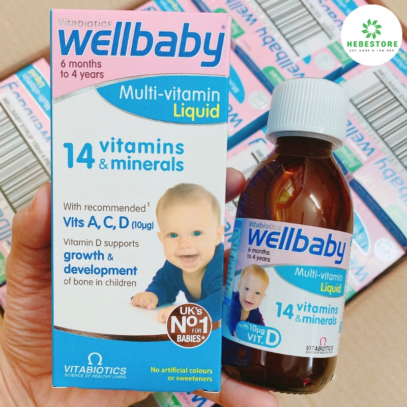 Vitamin tổng hợp Wellbaby Multivitamin Liquid 150ml của Anh cho bé từ 6 tháng tuổi - 4 tuổi | WebRaoVat - webraovat.net.vn