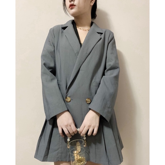 Đầm vest kiểu xếp ly 🇰🇷