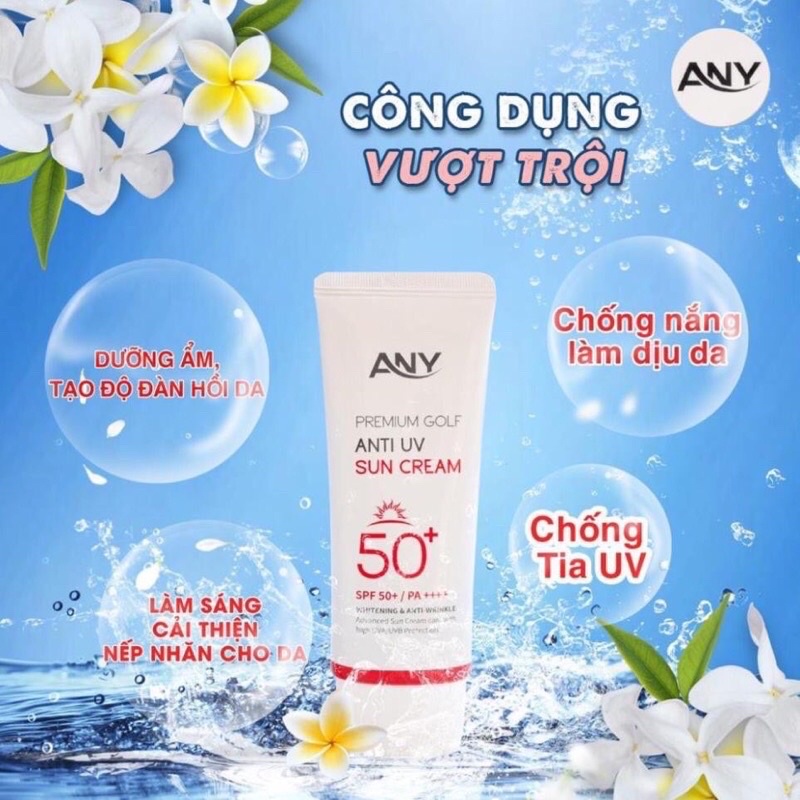 Kem chống nắng chống nhăn dưỡng trắng Any 60g