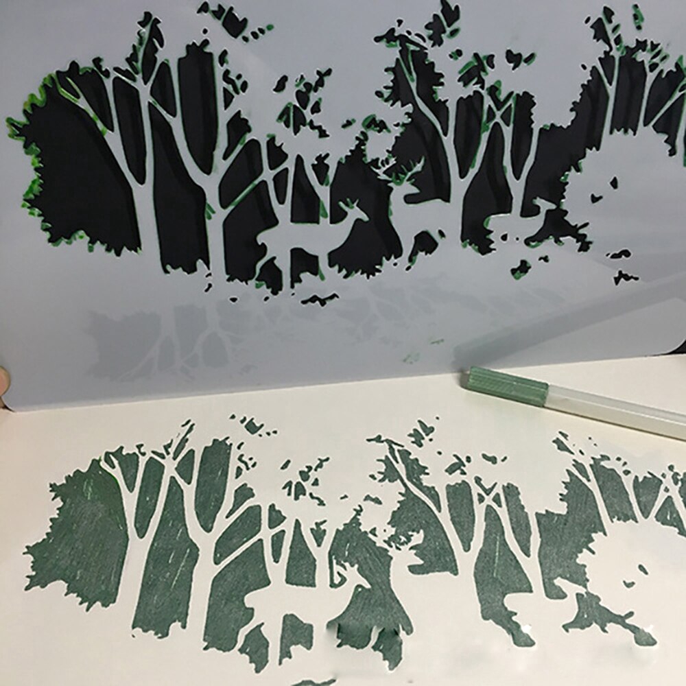 Khuôn Vẽ Khoét Rỗng Bằng Kim Loại Chủ Hoạ Tiết Chủ Đề Giáng Sinh Dùng Để Trang Trí DIY