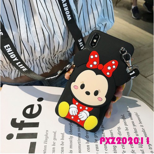 Ốp điện thoại silicon có dây đeo cho Iphone 11 11 pro 11 promax 12 mini 12 Pro 12 pro Max