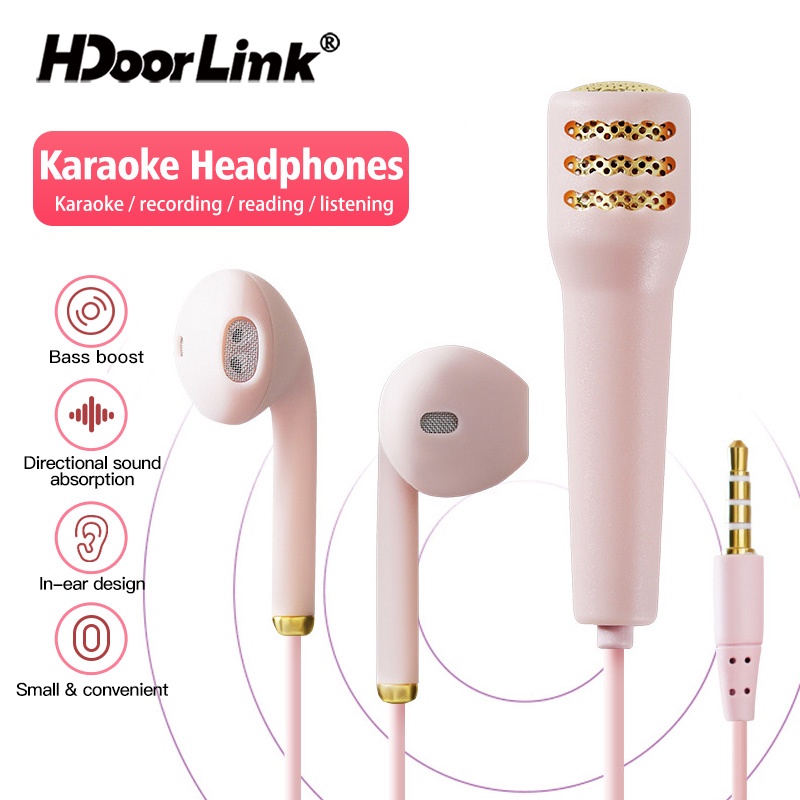 Micro HdoorLink Karaoke Mini Giắc 3.5mm Hifi Và Tai Nghe Bass Chất Lượng Cao Cho Điện Thoại/ Máy Tính Bảng
