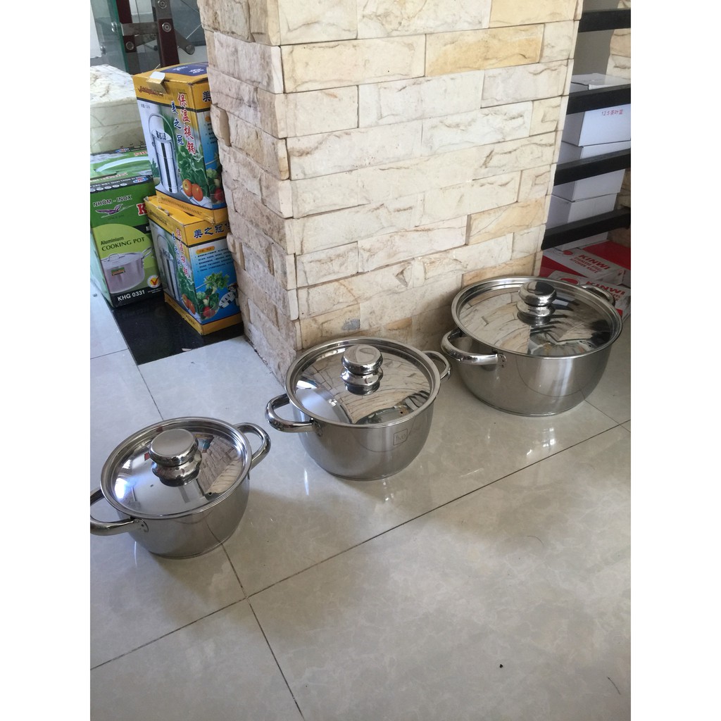 BỘ NỒI INOX 16 20 24 FIVESTAR