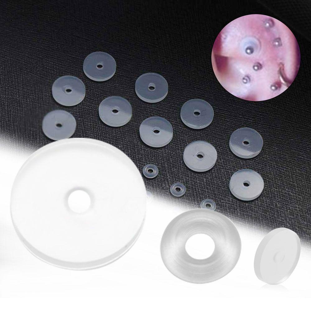 Đĩa Đệm Silicon Mềm Chống Chảy Xỏ Khuyên Kèm Vòng Tròn