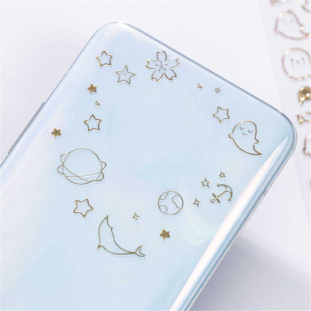 NIUYOU Bộ 2 Miếng Dán Móng Tay Hình Cá Heo Dễ Thương