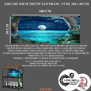 Tranh 3D dán bể cá cảnh hồ thuỷ sinh