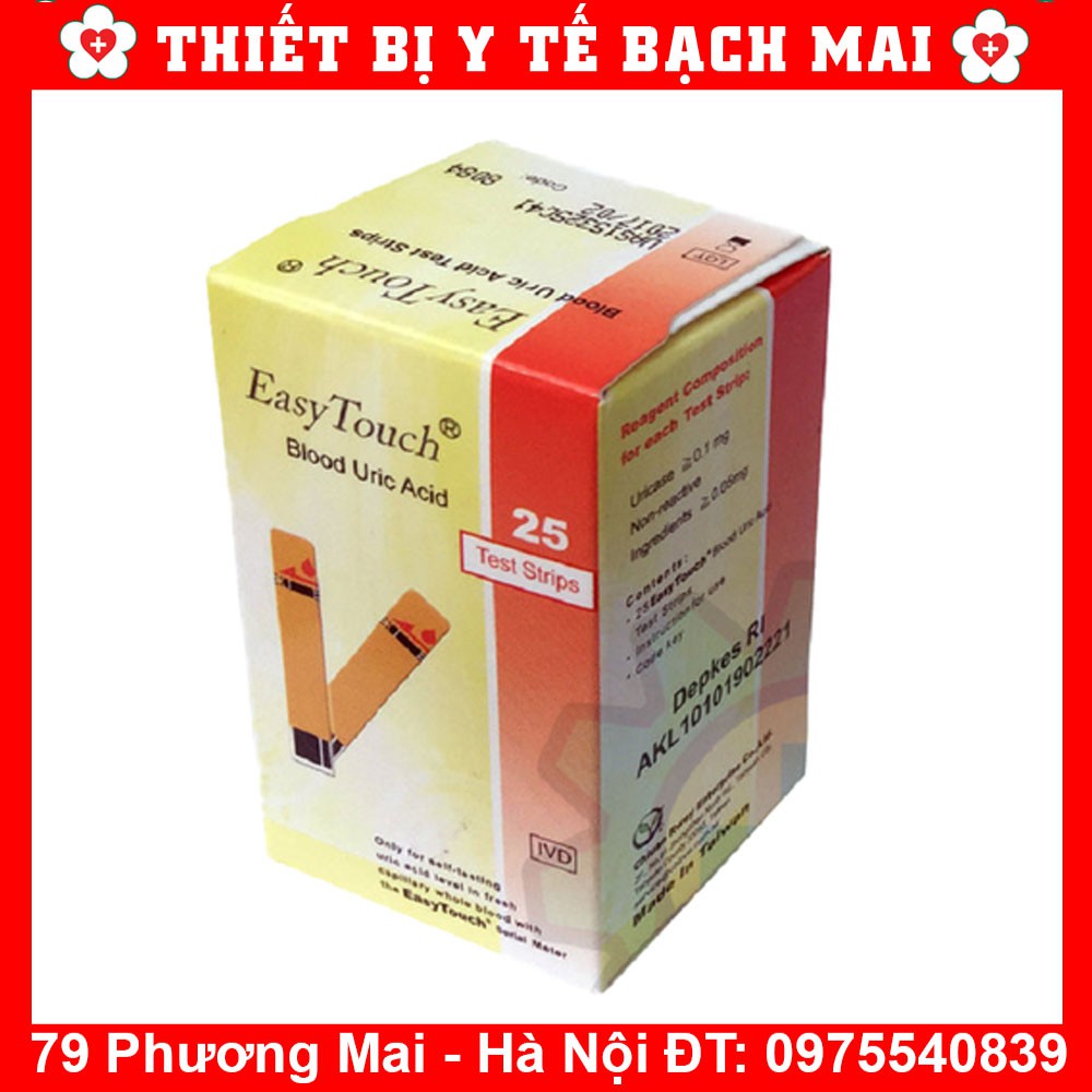 Que Thử Acid Uric [Gout] Cho Máy Đo Rossmax Easy Touch GCU ET322 [25 que]