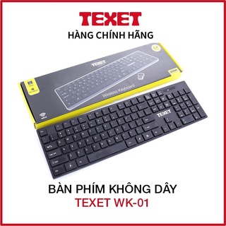 [Hàng Cao Cấp] Bàn Phím Không Dây Kết Nối USB Texet WK-01 Thương Hiệu Anh Quốc BH 12 Tháng