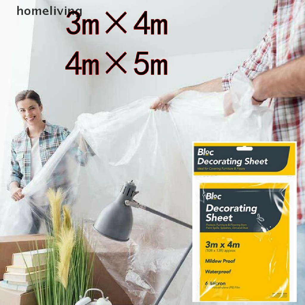 1 Tấm Nhựa Phủ Nội Thất Chống Bụi / Nước Tiện Dụng Cho Xe Hơi / Sofa / Giường Ngủ Ốp