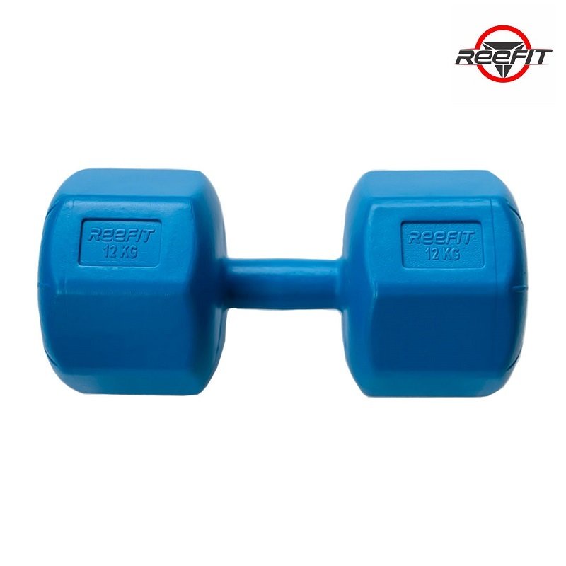 Tạ tay nhựa bát giác Reefit 12kg có ruột (PHUCTHANHSPORT)