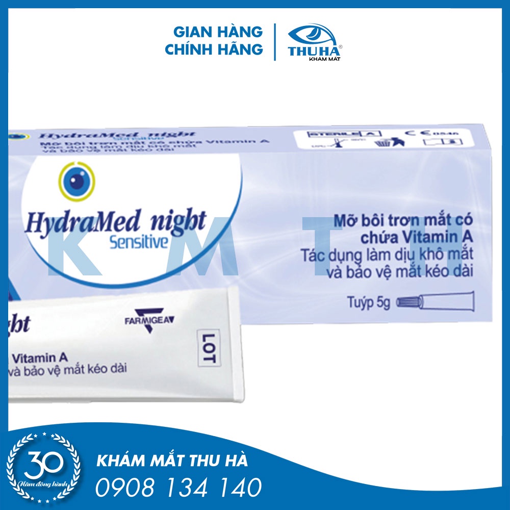 Mỡ vitamin A tra mắt HydraMed Night Sensitive
