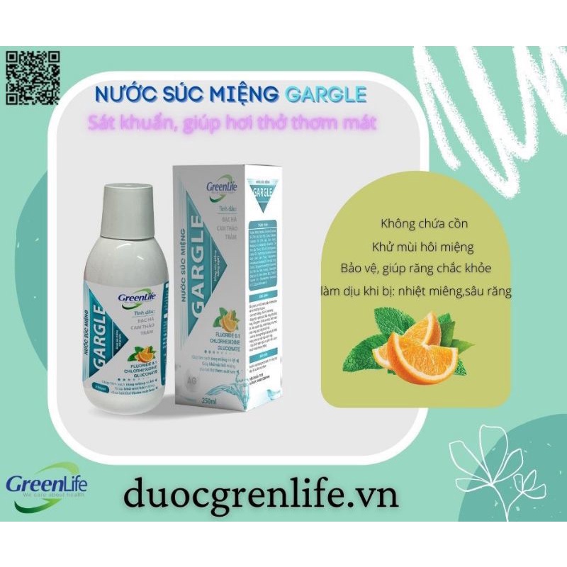 Nước ngậm Răng Miệng Nhất Nhất 120ml - Nước súc miệng Gargle Green life 250ml