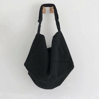 CC2018 Túi Đeo Chéo CANVAS Basic Unisex (Đen/Be) 95