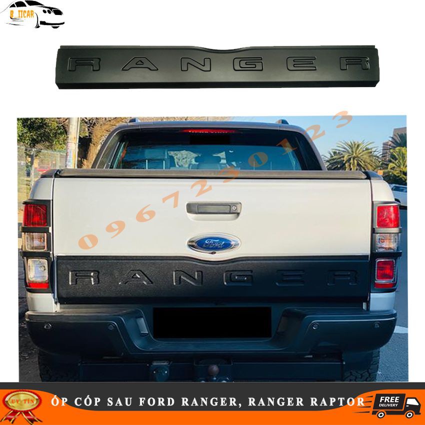 Ốp cốp sau, ốp nắp thùng sau Ford Ranger XLS, XLT, WildTrack 2016-2021 ( ốp bửng)
