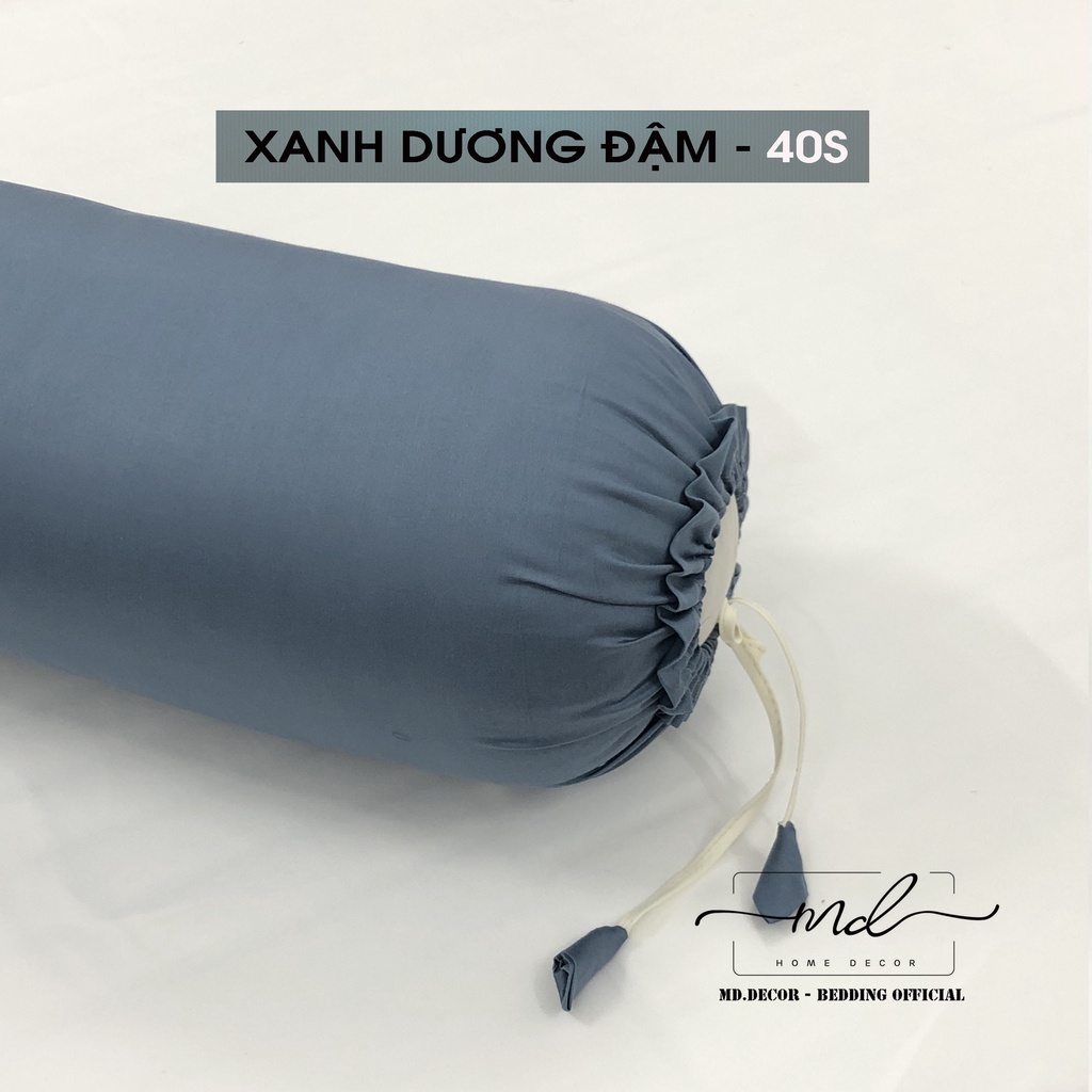 Vỏ gối ôm Lụa Tencel 40S MD.Decor - Bedding cao cấp nhập khẩu kích thước 35cm x100cm nhiều màu trơn