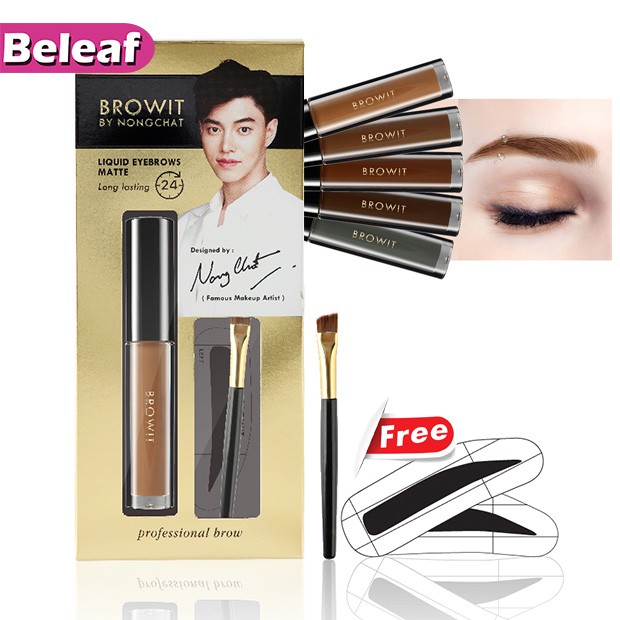 Gel kẻ mày Nong Chat lâu trôi, không thấm nước Browit By NongChat Liquid Eyebrows Matte NỘI ĐỊA THÁI