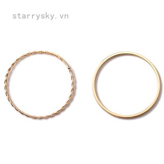 Bộ nhẫn bản mỏng thanh lịch thời trang Hàn Quốc T563PKNU15 T563PKNU16 T563PKNU17 T563PKNU18 T563PKNU19