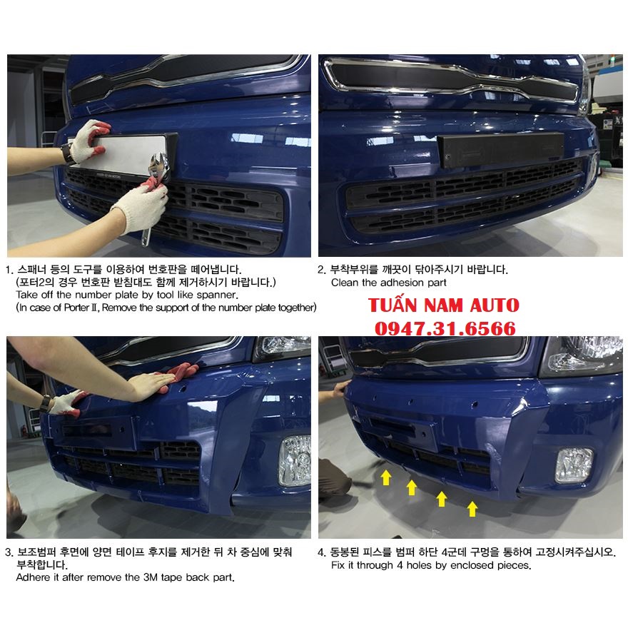Cản Trước, Líp Trước KIA K200, K250, K150, Bonggo 3