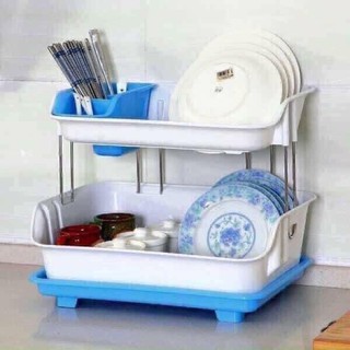 💦💦💦Kệ úp bát nhựa 2 tầng thông minh