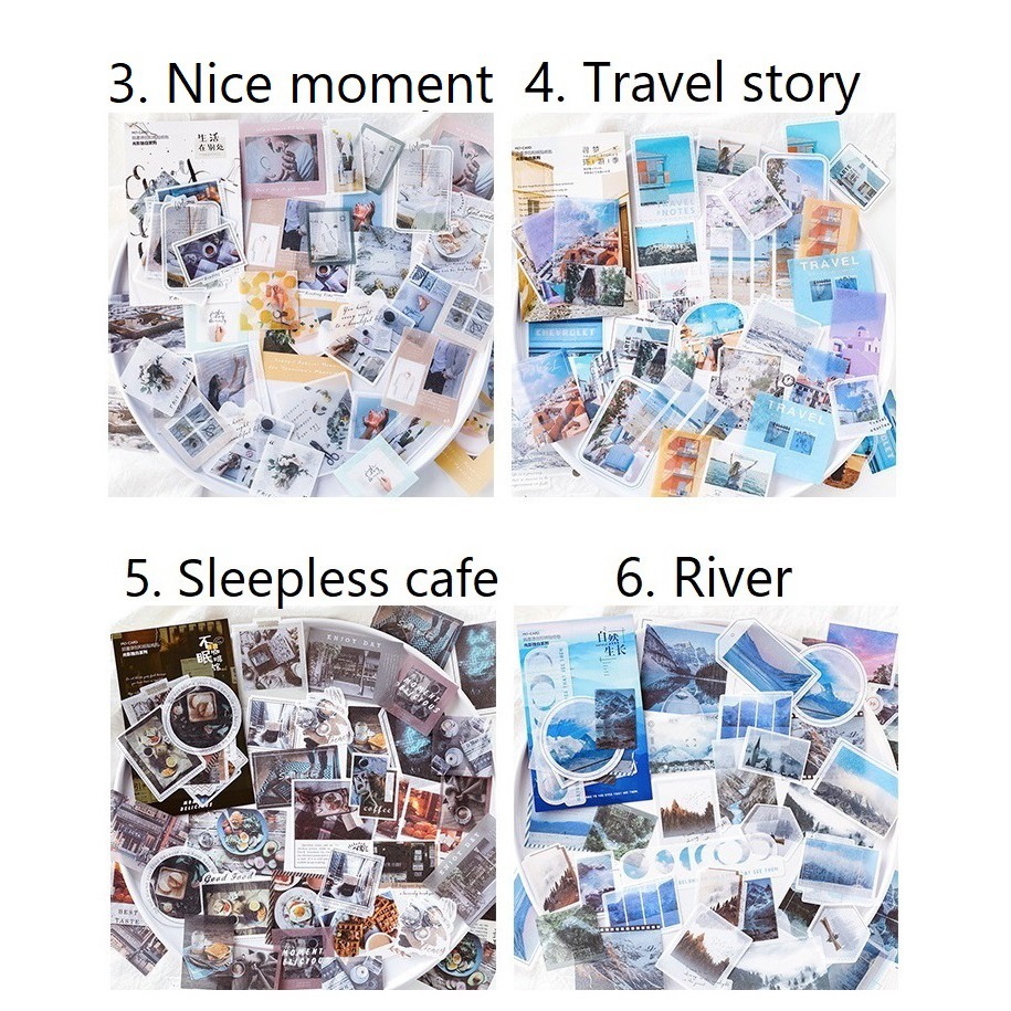 Set 40 washi sticker instagram trang trí planner, bullet journal