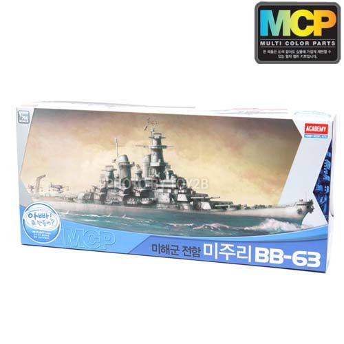 [Academy] #14222 1/700 Scale USS Missouri BB63 M Assembly Boat Kit Plastic Model (Multi Color Parts : Pre-painted)