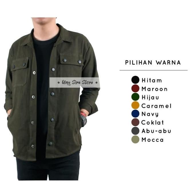 Áo Khoác PARKA Vải Bố Màu Xanh Lá Cây CARAMEL Xanh NAVY Đen