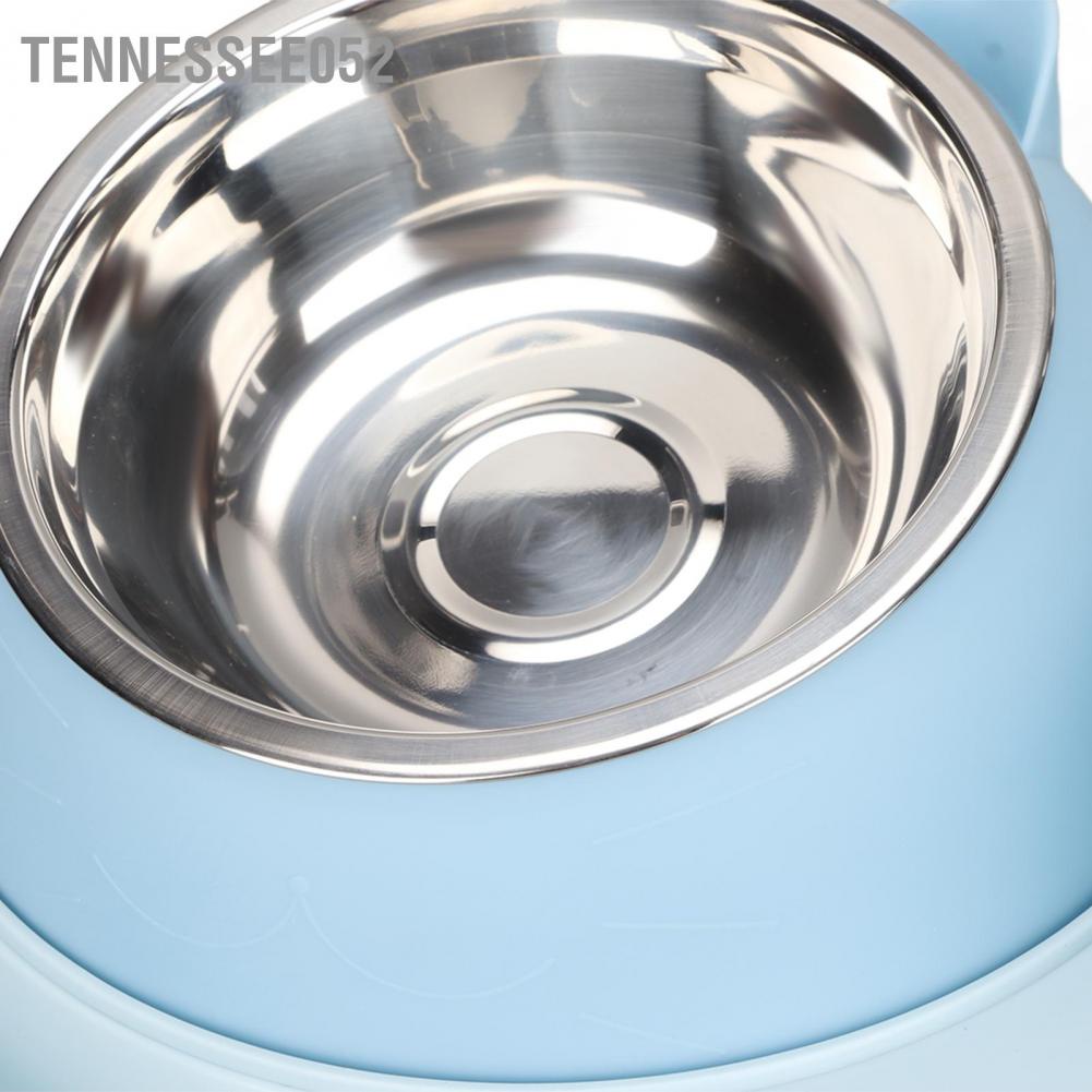 Bát ăn ngăn đôi đựng thức ăn nước uống có khay inox tự động cho thú cưng