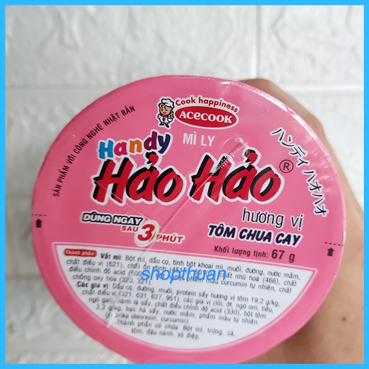 Mì ly handy Hảo Hảo Tôm Chua Cay 67g | BigBuy360 - bigbuy360.vn