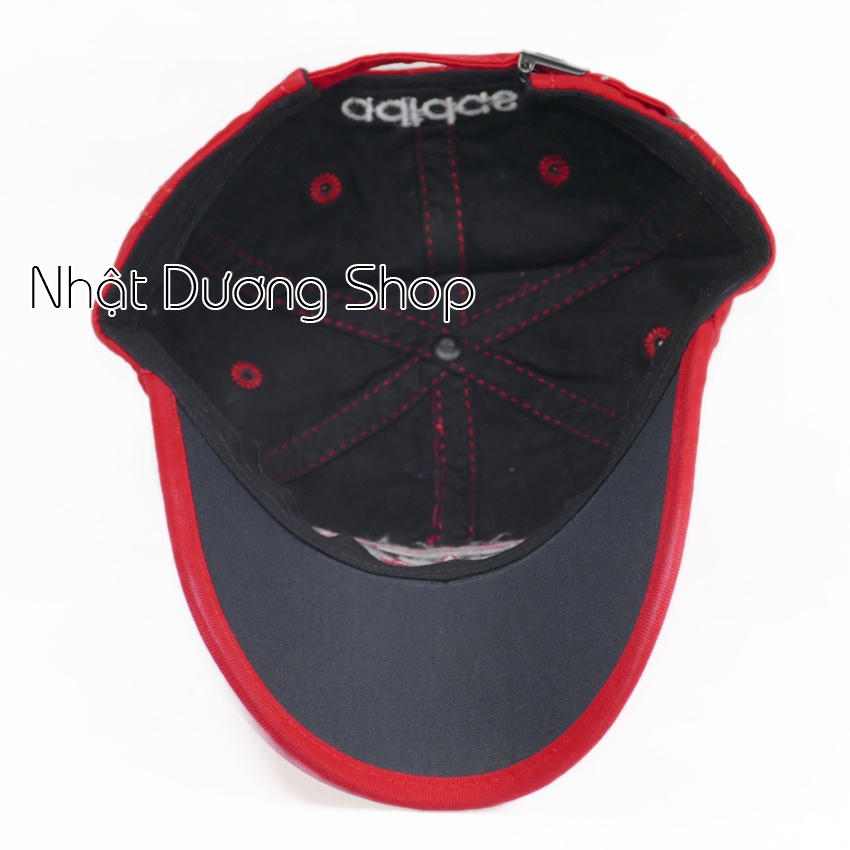 Nón kết mặt thêu và sò da thêu - Đỏ tươi Chất liệu kaki oát mềm sành điệu và tạo cảm giác thoải mái cho người đội