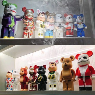 Bearbrick 400% Hoạt Hình Gấu Khối Nhân Vật Hành Động Di Chuyển Khớp Đứng Bộ Sưu Tập Mô Hình Bạn Bè Đồ Chơi 28cm