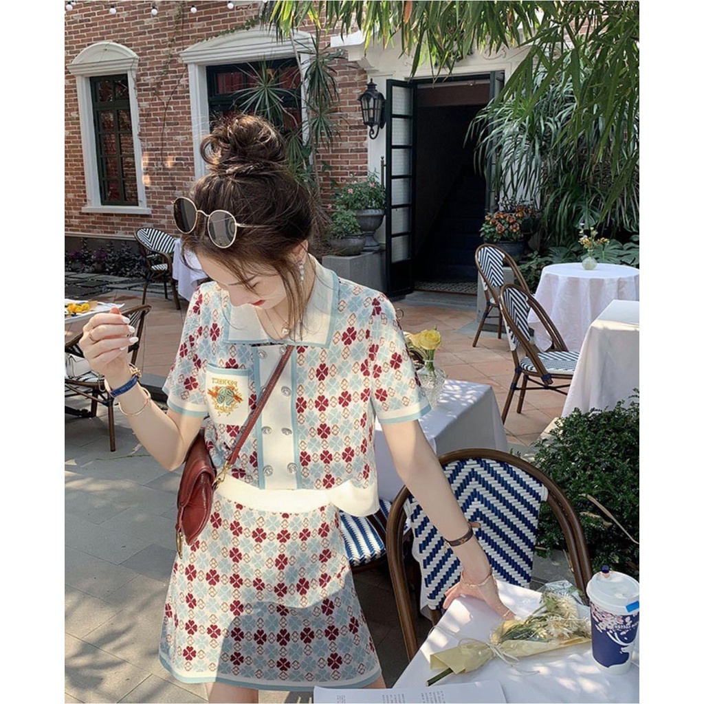 Set váy len mỏng len tăm nùa hè siêu xinh