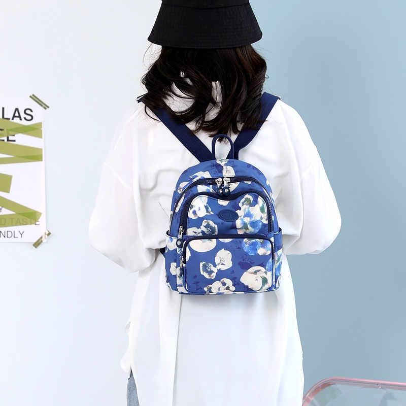 Ba Lô Đi Học/Du Lịch Vải Nylon Chống Thấm Nước Siêu Nhẹ In Họa Tiết Độc Đáo Thời Trang Cho Nữ
